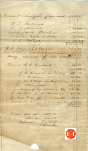 Ann H. White's 1861 Annual Account of Expenses and Income, P. 4 - Courtesy of the White Collection/HRH 2008