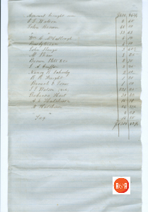state Account list for Geo. P. White and Ann H. White 1857 - Courtesy of the White Collection/HRH p. 2